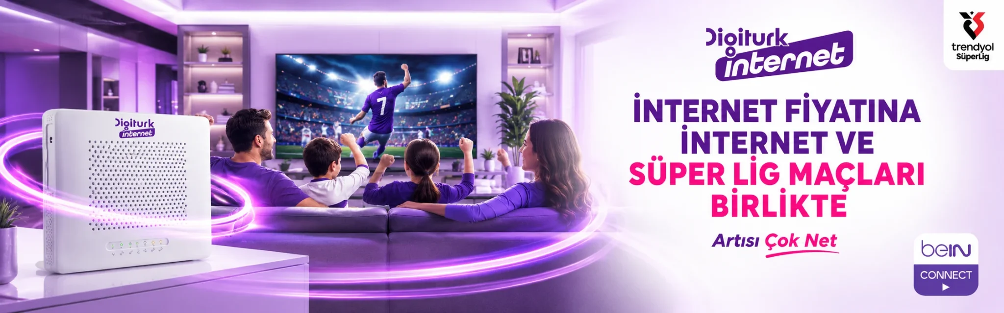 İnternet fiyatına internet ve Süper Lig maçları birlikte